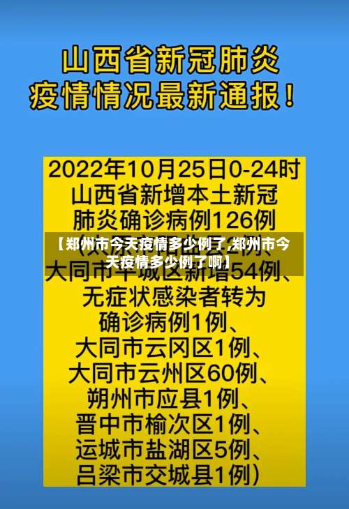 【郑州市今天疫情多少例了,郑州市今天疫情多少例了啊】-第1张图片