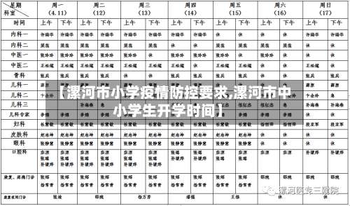 【漯河市小学疫情防控要求,漯河市中小学生开学时间】-第3张图片